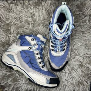 L.L. Bean Women's Blue and White Hiking Boots